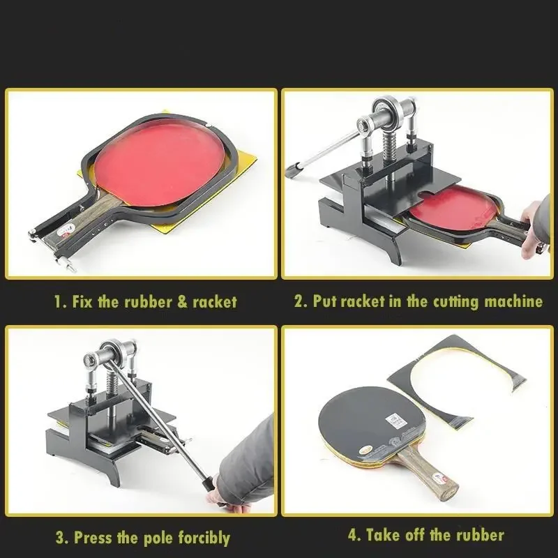 JMZ Table Tennis Rubber Cutting Machine Professional Ping Pong Racket Cutter for Players High Precision Manual Tool Universal