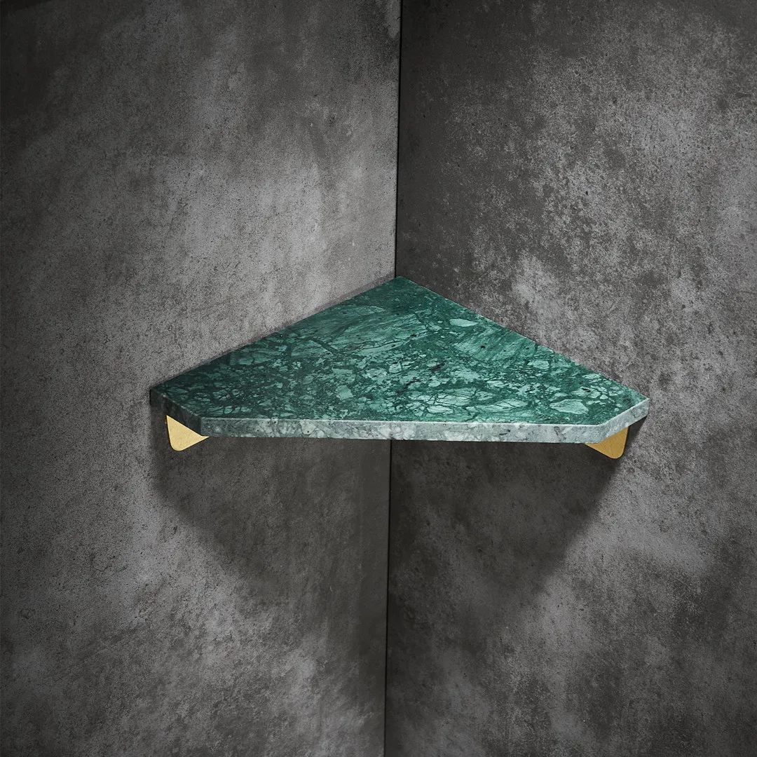 Green Marble Corner Shower Shelf Marble Corner Shelves Bath Wall Mounted Shower Shelf