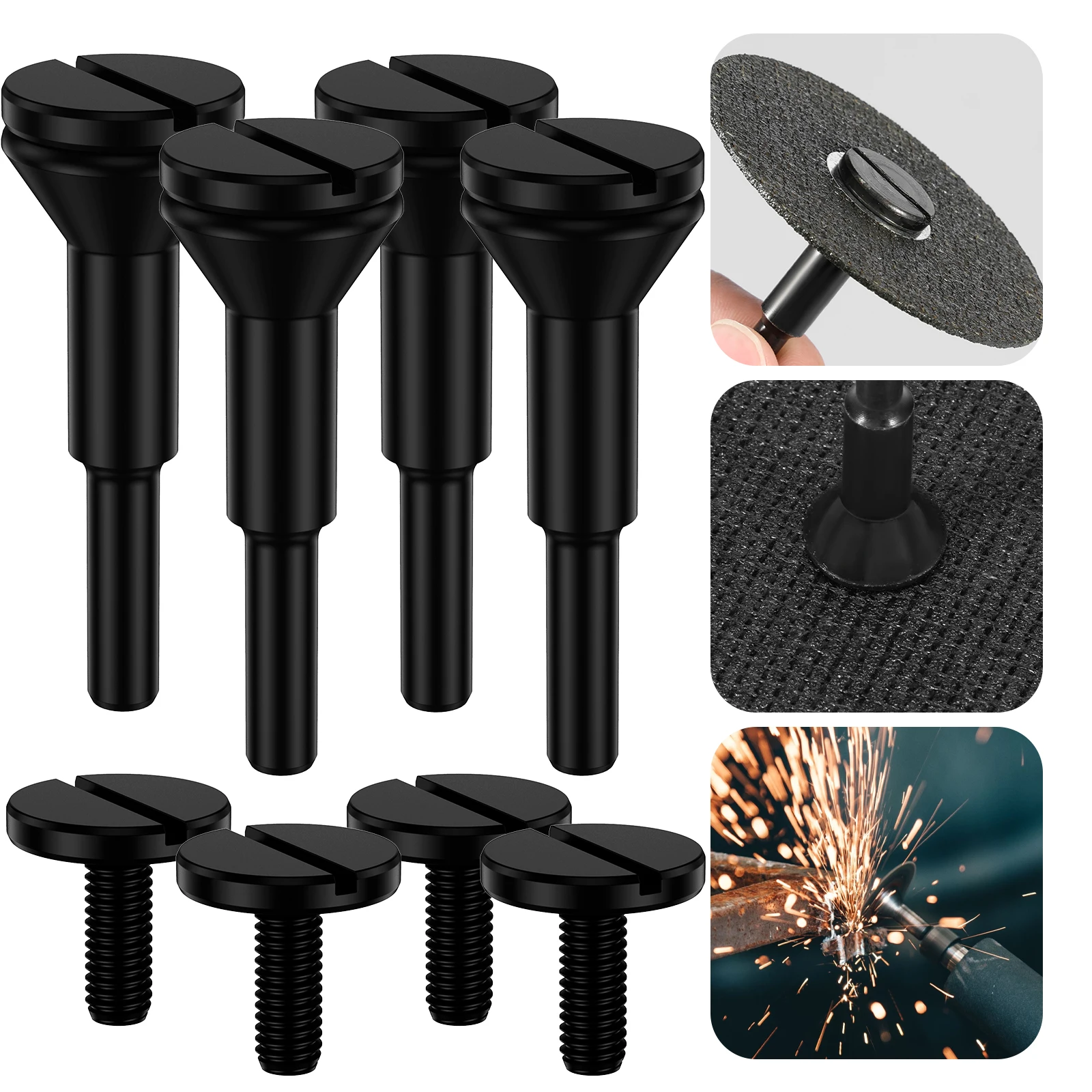 4/3Pcs Cut-Off Wheels Mounting Mandrel for 3/8inch 1/4inch Arbor Hole Die Grinder Rotary Tool Connecting Rod Adapter