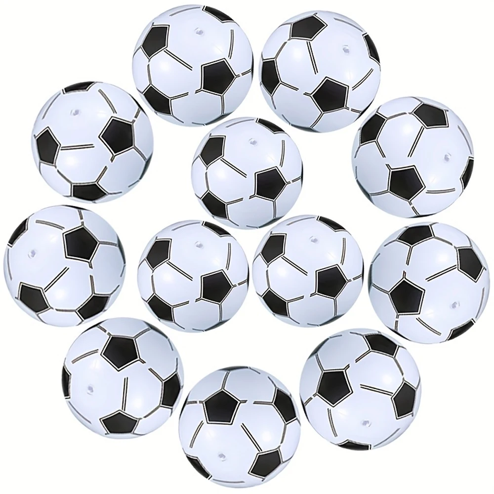 12pcs Inflatable Beach Ball PVC Football Soccer Ball Summer Swimming Pool Party Water Fun Floating Ball