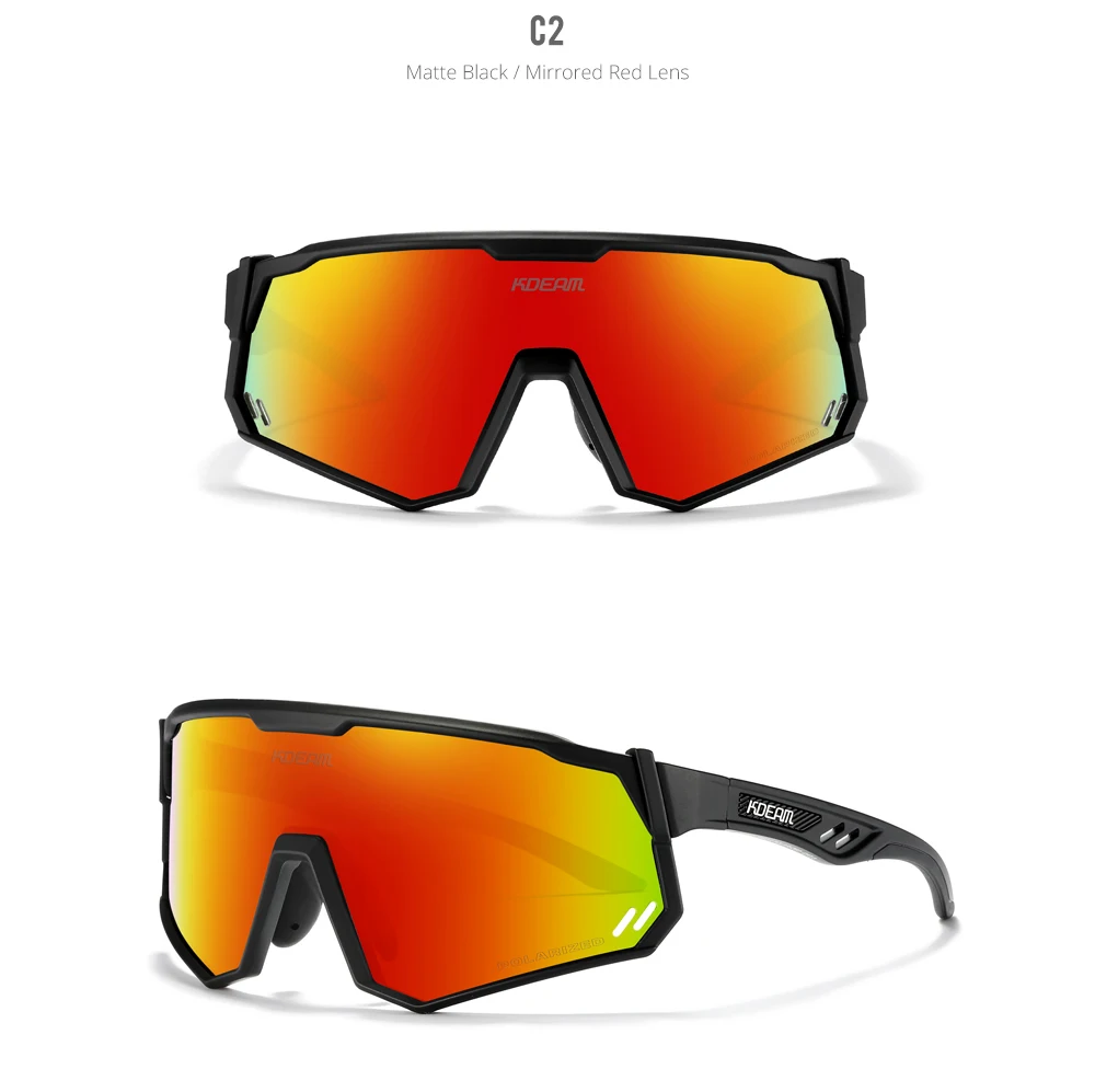 Kdeam High-End-Sports onnen brille polarisierte Herren-Fahrrad brille abnehmbarer Tr90-Rahmen und Nasen pads leicht auszu tauschen – Detail 18