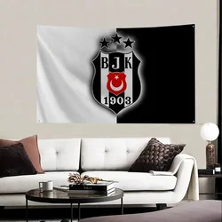 1pc Turkey Besiktas J.K. Beshiktash Flag Flags And Banners Four Hole Polyester Outdoor Decor Room Aesthetic