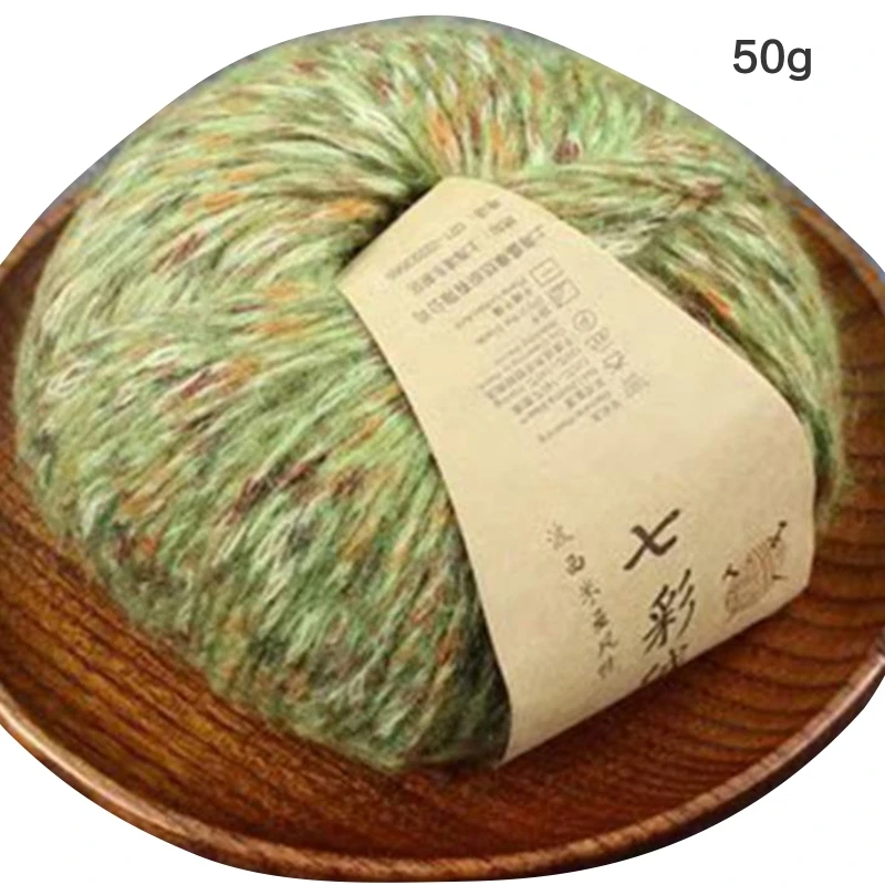 50g/quả bóng Gradietnt Sợi Màu DIY Bông Mềm Sợi Nylon Alpaca Sợi Len Alpaca