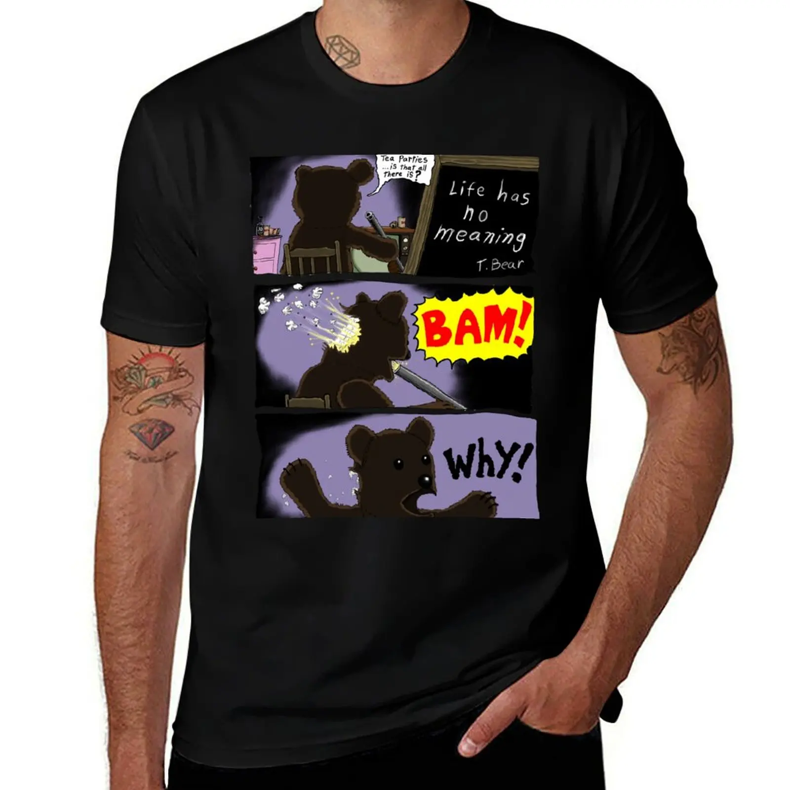 Suicide of T. Bear T-Shirt Comfortable Workout Short Sleeve Shirt