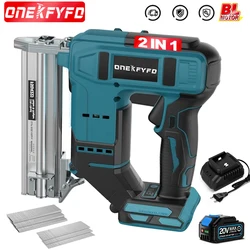 Brushless  F30/422J Wireless Cordless Electric 2 in 1 Nailer/Stapler Gun with Nail  Lithium Battery for Makita 18V Battery