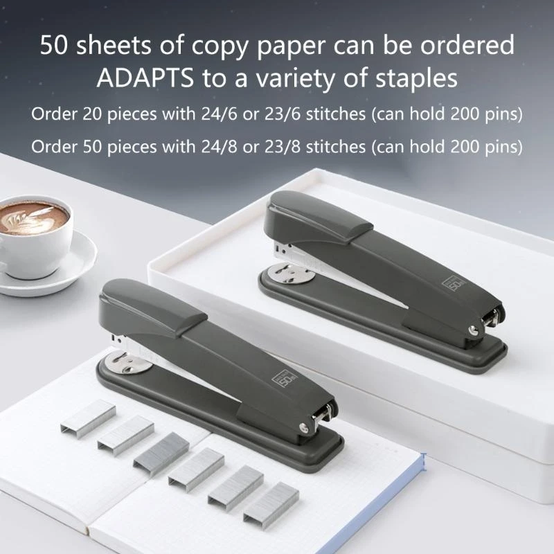 50 Sheets Stapler Stapler Wytrzymały zszywacz biurowy Łatwy do załadowania zszywacz metalowy zszywacz biurka