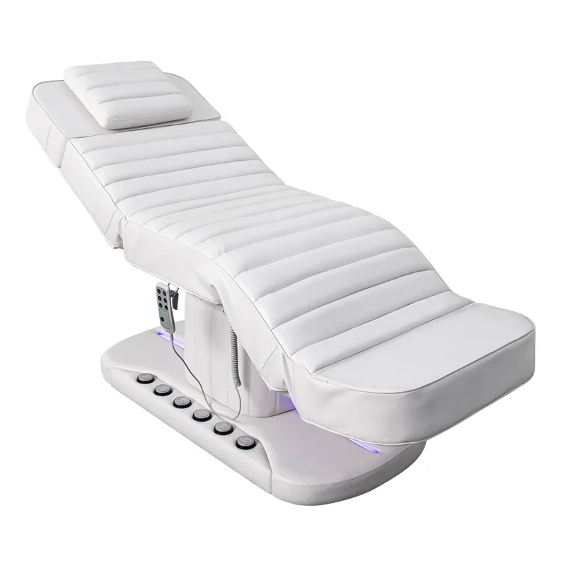 سرير التجميل الكهربائي صالون تجميل الرموش الكهربائية التحكم في القدمين رفع إدارة الوجه سرير تدليك تعديل صغير