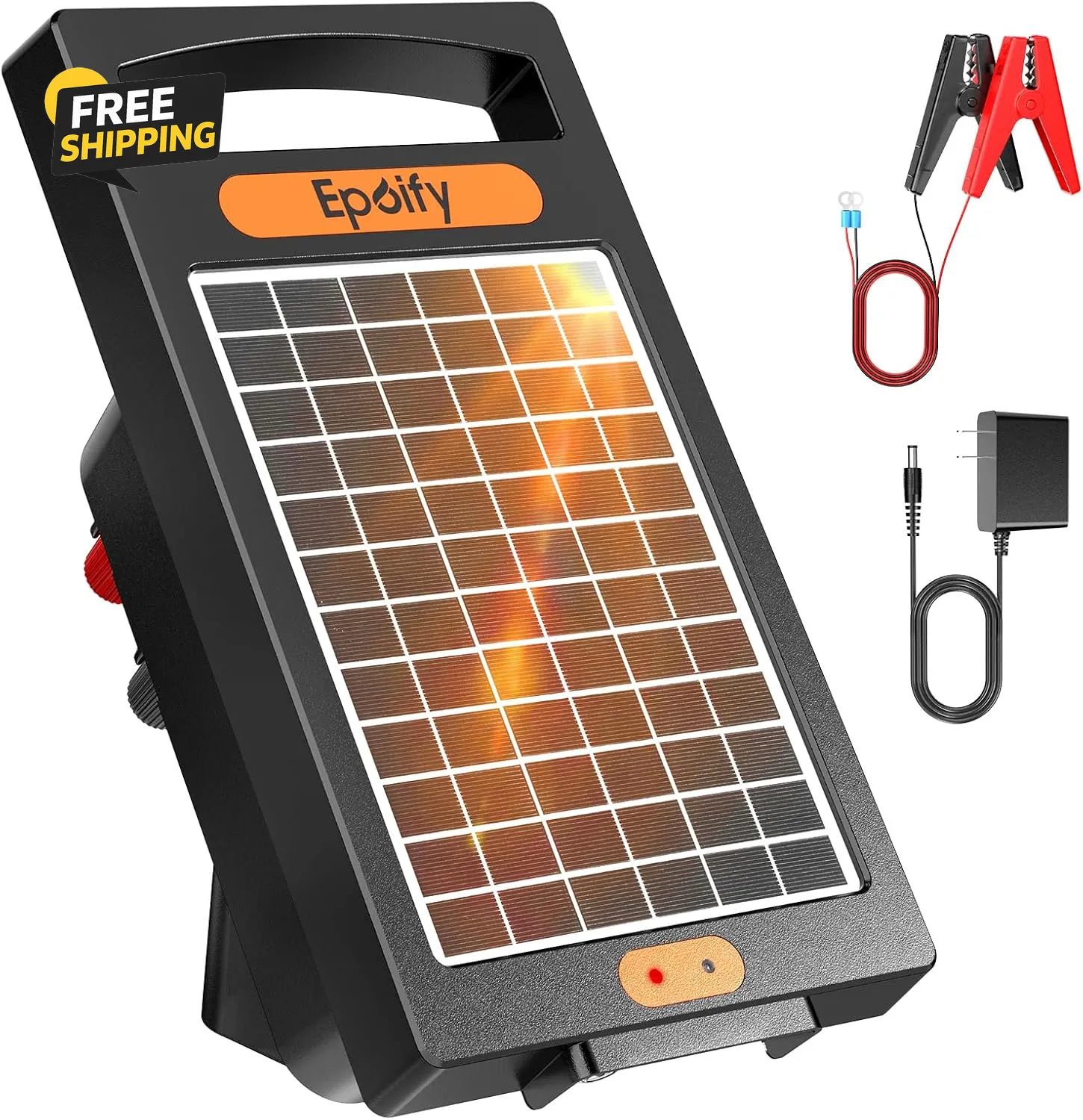 

Солнечный зарядный блок для электроизгороди 0.18 Дж, портативный контроллер для электроизгороди на 10 миль, AC-энергизатор для фермерских хозяйств