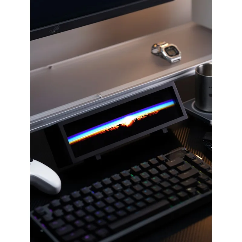 

Настольный светильник-орнамент для киберспортивной комнаты в минималистичном черном стиле, персонализированный декор для рабочего стола, имитирующий момент рассвета.