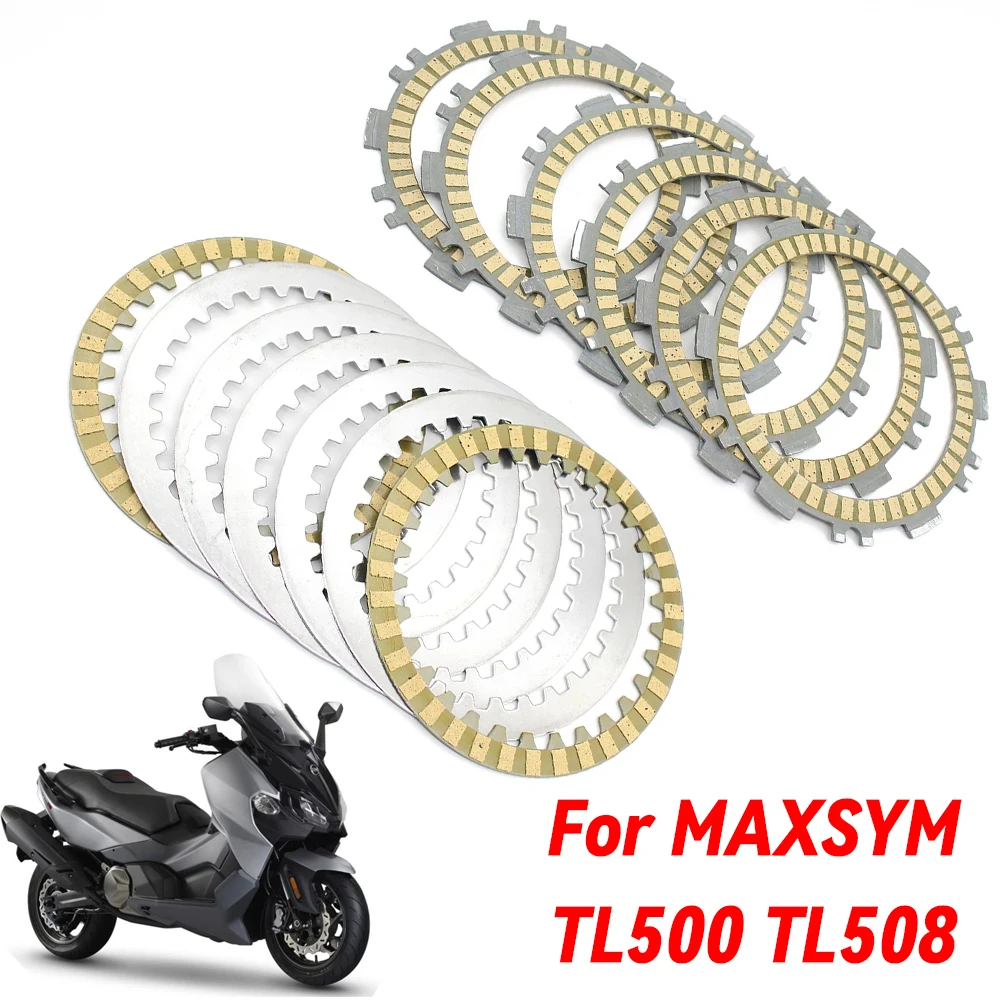 

Motorcycle Engine Parts Paper-Based Clutch Friction Plates Steel Plates Disc Kit For SYM MAYSYM TL500 TL508