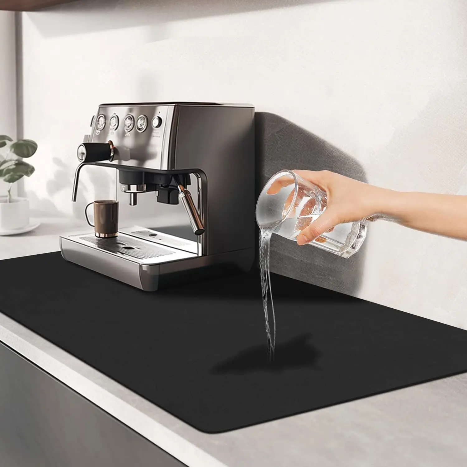 VIKAMA 1PC Simple Kitchen Diatoma-Mud Carpet Super Absorbent Countertop Drain Mat Non-Slip Bar Placemat Dry Coasters Home Decor