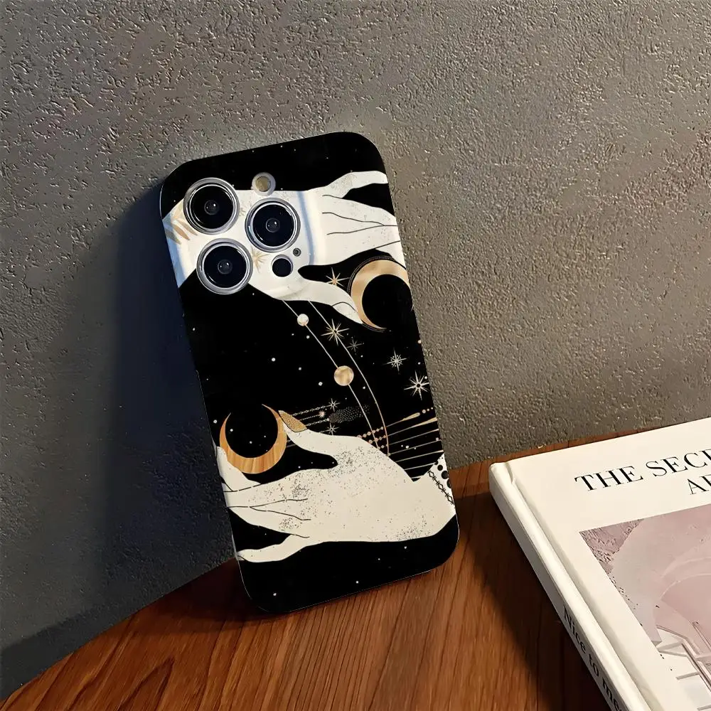 

Celestial Hands Art Print Phone Case For IPhone 16 15 14 13 12 11 Pro Max X XR XSMax 7 8 Plus Glossy Film Hard PC Cover