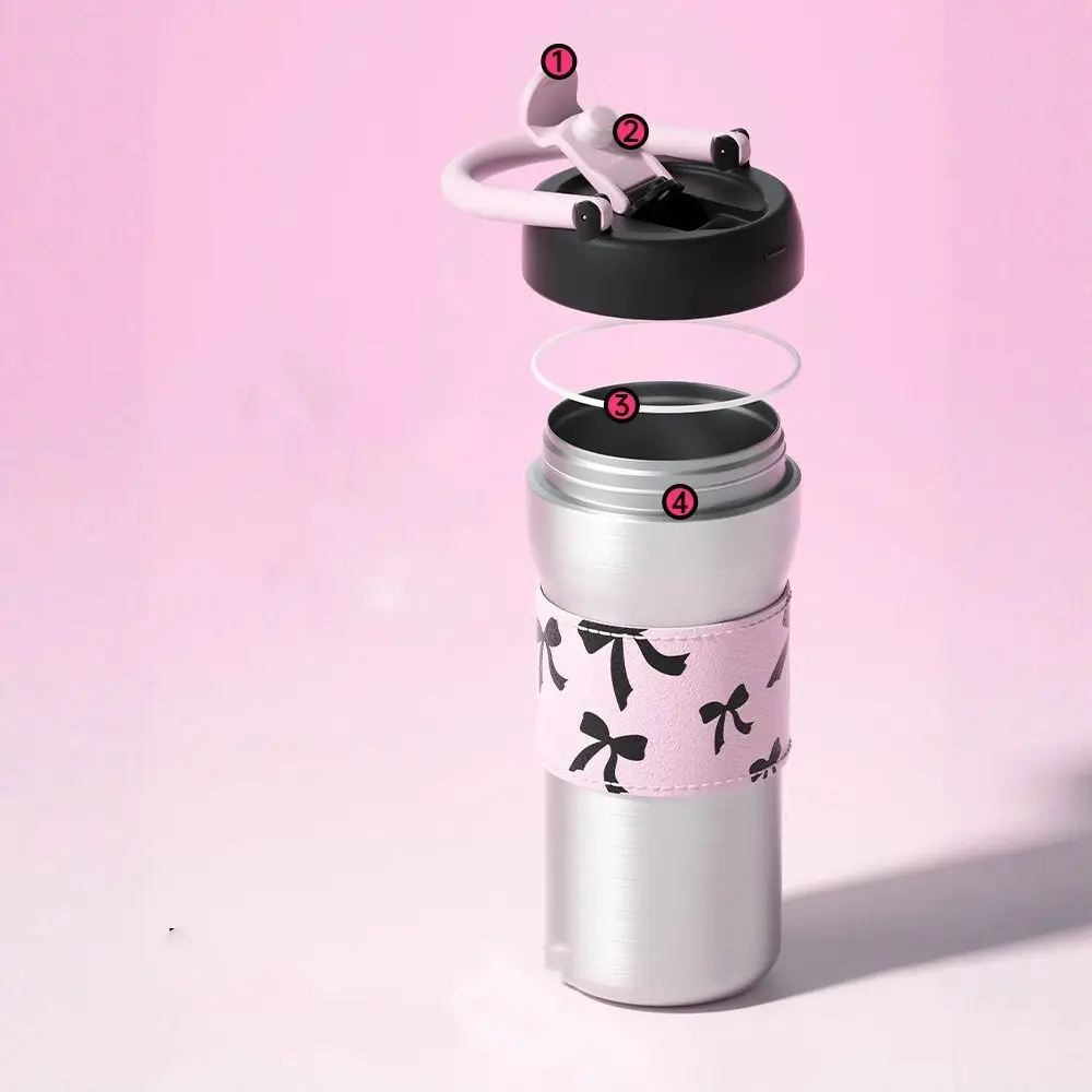 

Портативная чашка для воды из нержавеющей стали, 720 мл, двойная термобутылка для питьевой воды с мультяшным узором, герметичная соломенная чашка для путешествий
