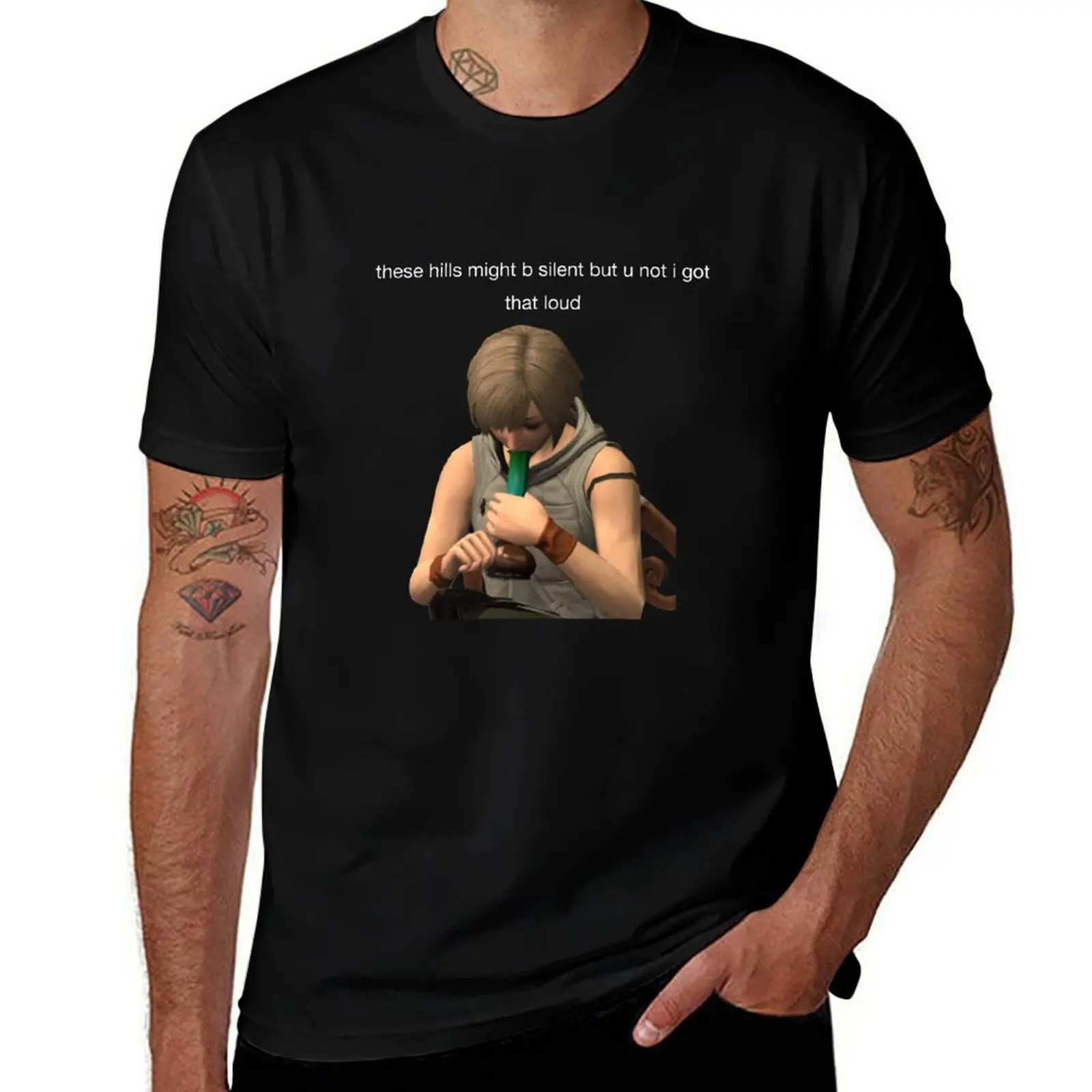These hills might b silent but u not i got that loud T-Shirt Running Gym Short Sleeve Sports Tee