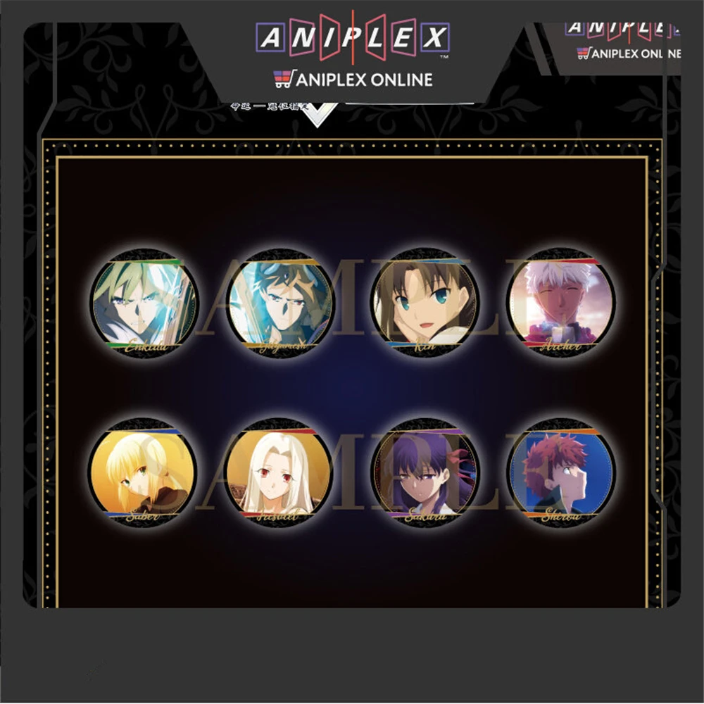 58mm Anime Fate Gilgamesh Enkidu Tohsaka Rin Archer Saber Cosplay COSTUME Badge Pin SPTE Tinplate Brooch﻿ Prop Xmas Gilf