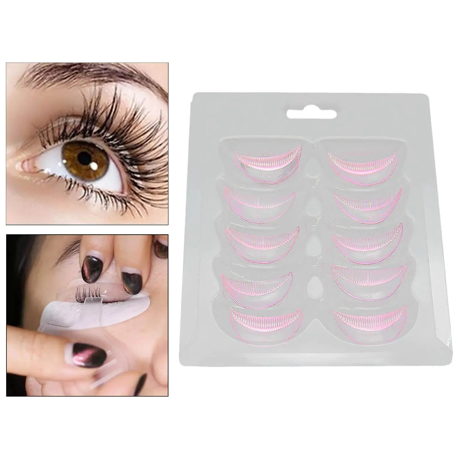 Siliconen wimperverlengingspads Roze ooggelpatches Lash Enhancement Tool voor professioneel of thuis doe-het-zelf
