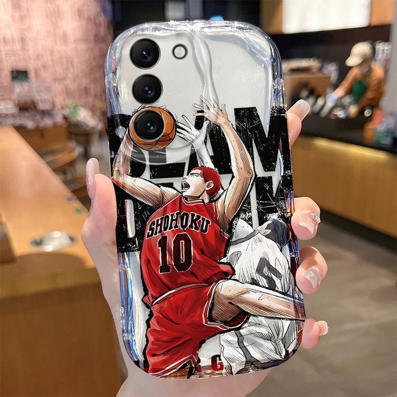 Slam Dunk Wave Case for Samsung Galaxy S24 S23 S22 S21 Ultra Plus S20 FE A73 A72 A71 A55 A54 5G A53 A52 A51 4G A50S A50 Cover