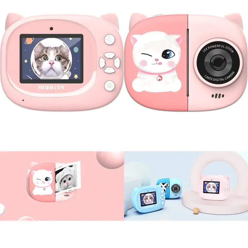 Photo Printer For Christmas Gift Rongta Z1 Kids Printer Wireless Photo Camera Thermal Printer With Music And Story Player