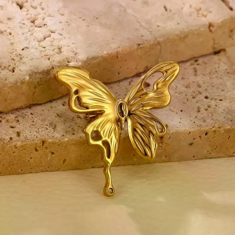 

1Pcs Gold Color Elegant Geometric Spiral Sun Flower Decor Pins Women's Brooch Stainless Steel Waterproof Party Wedding Jewelry