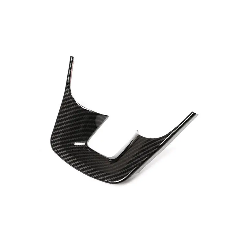 ABS Car Inner Steering Wheel U-shaped Cover Frame Trim For Toyota Fortuner Hilux Revo 2015-2021 Carbon Fiber Texture Accessories
