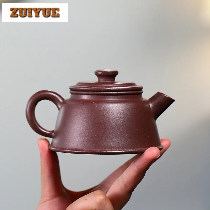 190ML Handmade Yixing Purple Clay Teapots Handmade Carved Pot Raw Ore Purple Mud Kettle Chinese Zisha Tea Set Drinkware Supplies