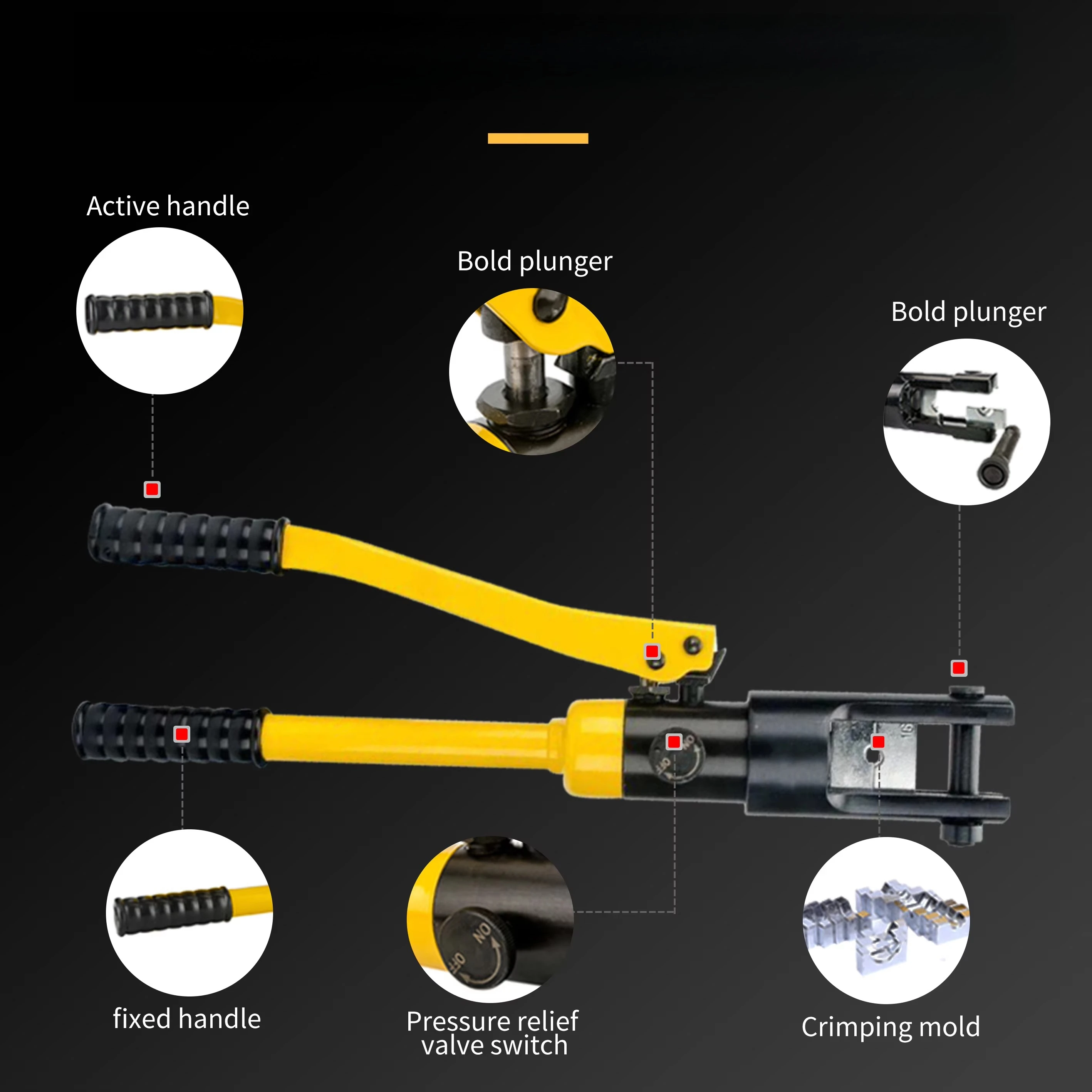 

Ручные плоскогубцы Prensa, инструмент для обжима клеммного кабеля гидравлического провода 16-300 мм