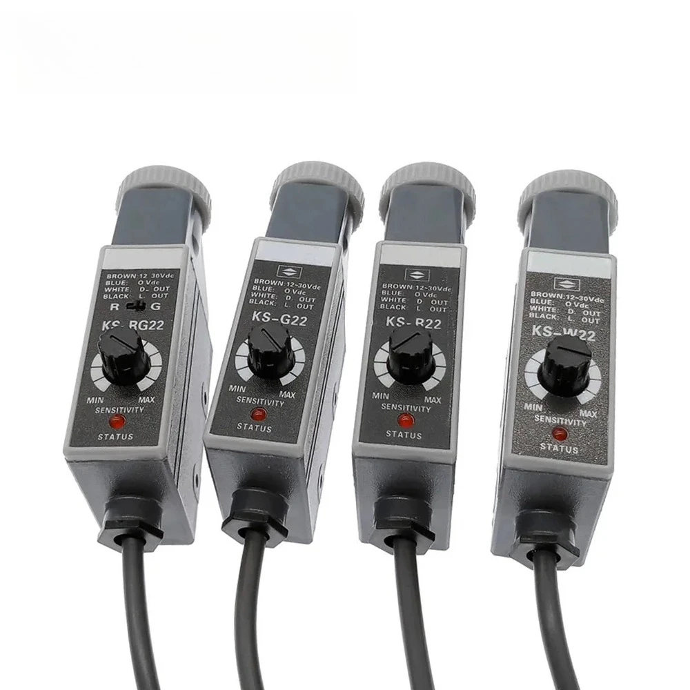 

Color Code Sensor KS-W22 KS-G22 KS-R22 10-30V Mark Detection Photoelectric Switch Color Mark Sensor KS-RG22 KS-WR22 KS-WG22