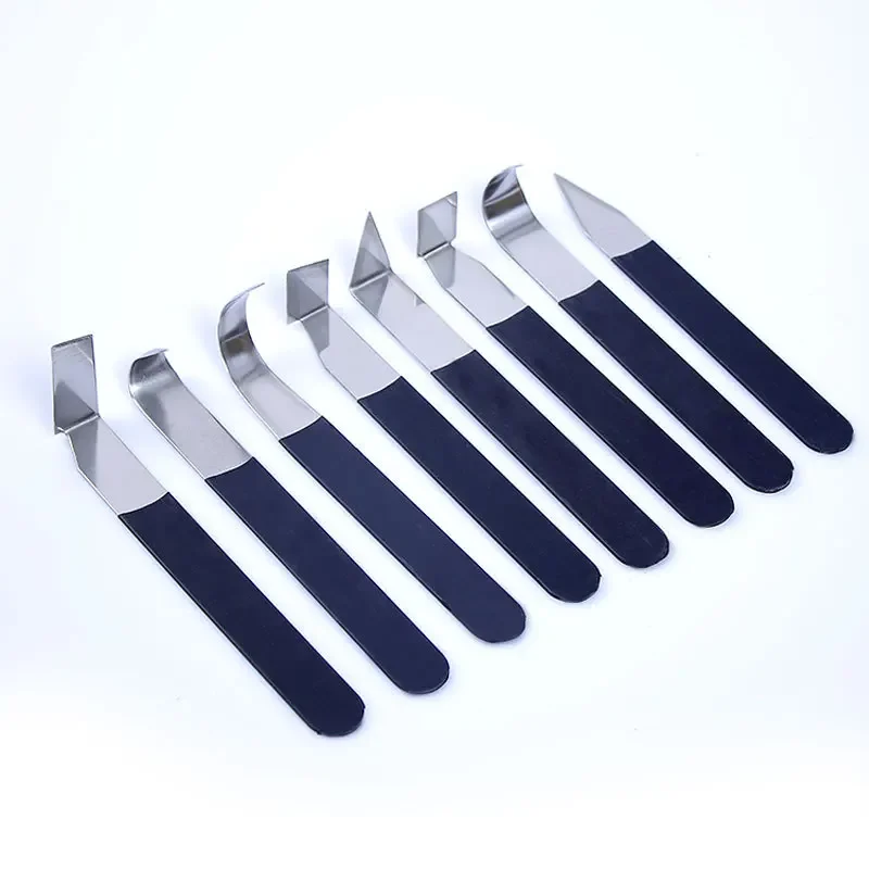 4/8 Pcs Pottery Clay Ceramic Sculpting Tools Pottery Wax Clay Sculpture Carving Fettling Trimming Knife Tool Stainless Steel