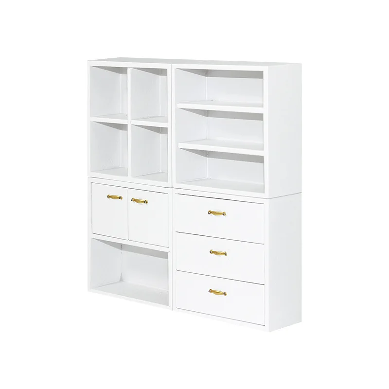 

1:12 Ob11 Wooden Storage Cabinet Miniature Play Toys Shop Kitchen Dining Room Scene Photography Props Doll House Accessories