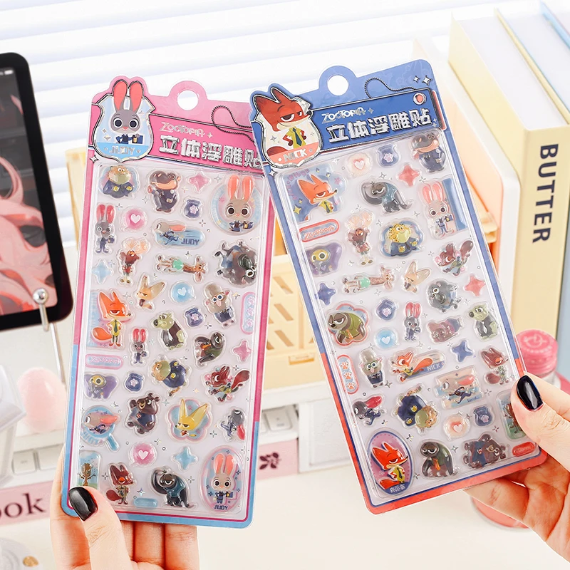 

Оригинальные 3D-наклейки «Зоотопия» (1-2 шт.), объемные рельефные наклейки «Стич», детские игрушки-подарки, декоративные наклейки для дневников и чехлов для телефонов, сделай сам