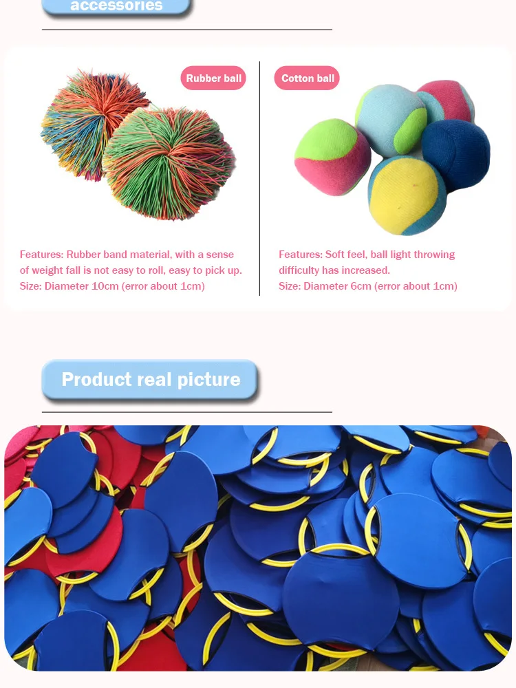 ห่วงเด้งดึ๋งสำหรับเกมกลางแจ้งลูกบอลยืดหยุ่นของเล่นสำหรับเด็กขว้างปากิจกรรมที่สนุกสนานลูกบอลชายหาดของเล่นสำหรับเด็กหญิงเด็กชาย