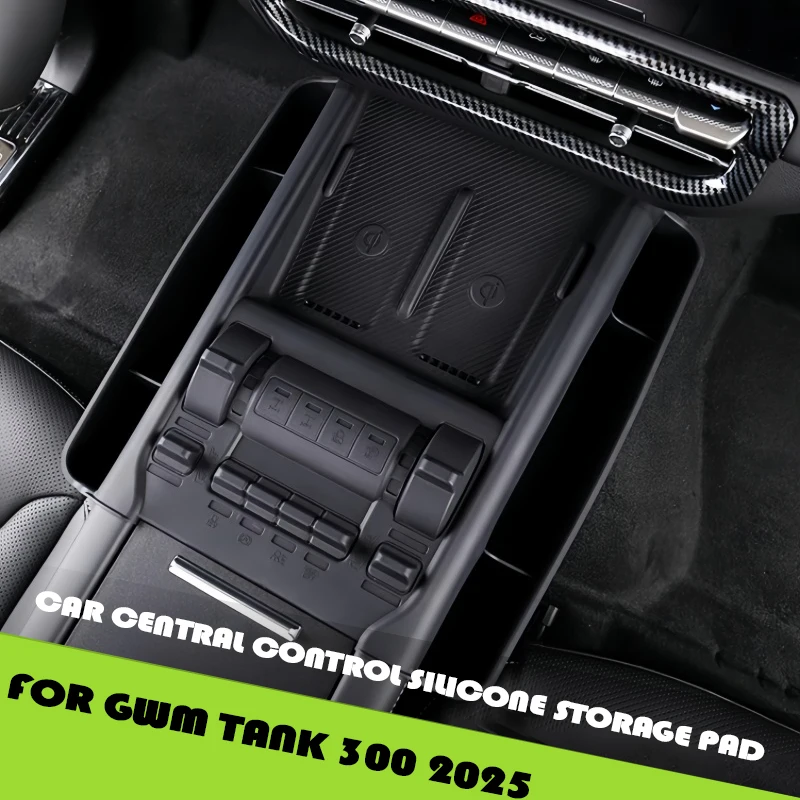 

Car Central Control Silicone Storage Pad Fit for GWM Tank 300 2025 Modified Car Central Control Wireless Charging Protection Pad