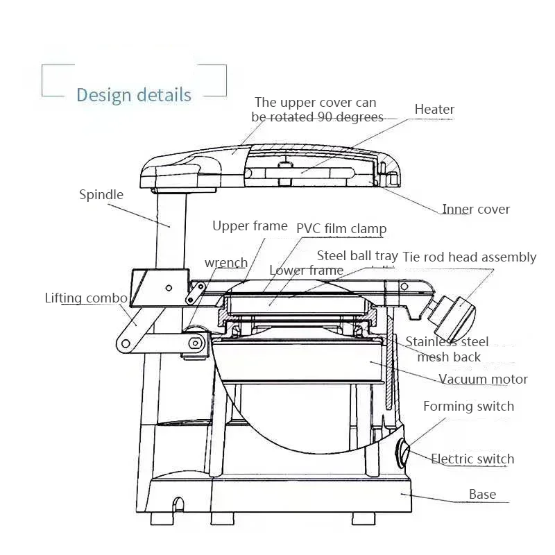 For 110 /220V Dental Laminating Machine Vacuum Forming Machine Dental Composite Retainer With Ball Dental Equipment