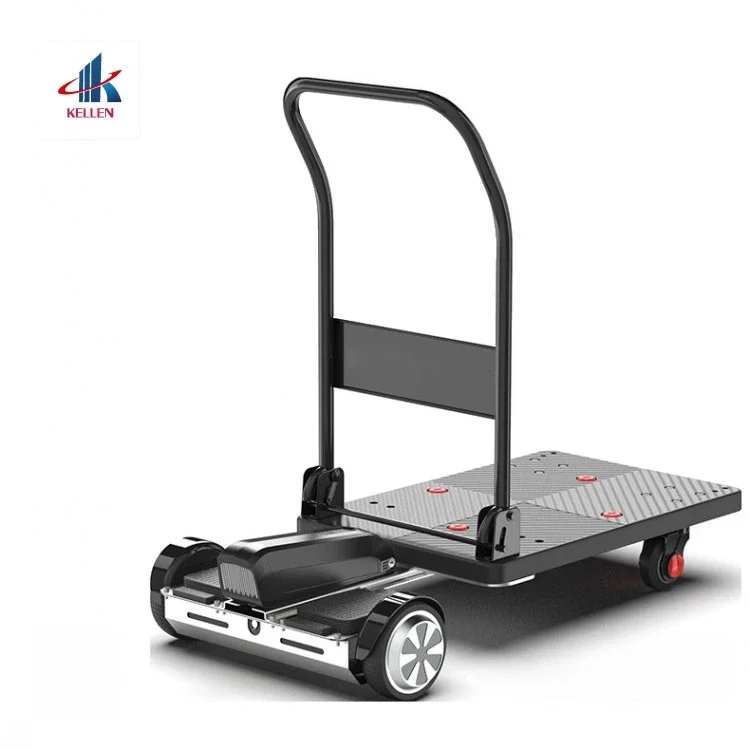 Standing Balance Truck Delivery Trolley Push Truck 400kg Plastic Platform Structure Cargo Trolley