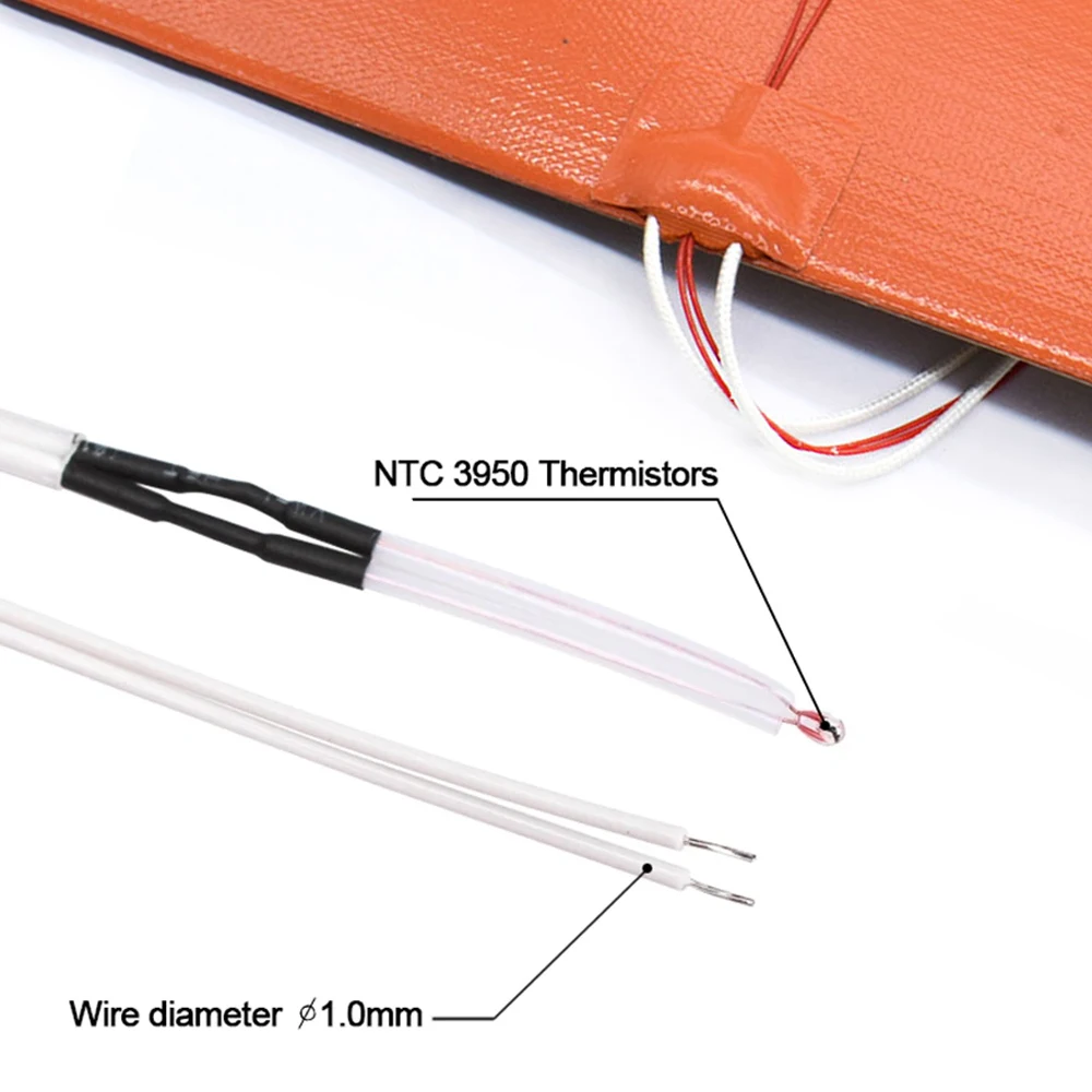220V Silicone Heated Bed Heating Pad Heater 200/310mm Waterproof Rubber 750W/500W For Ender-3 CR10 Heating Mat 3D Printer Parts