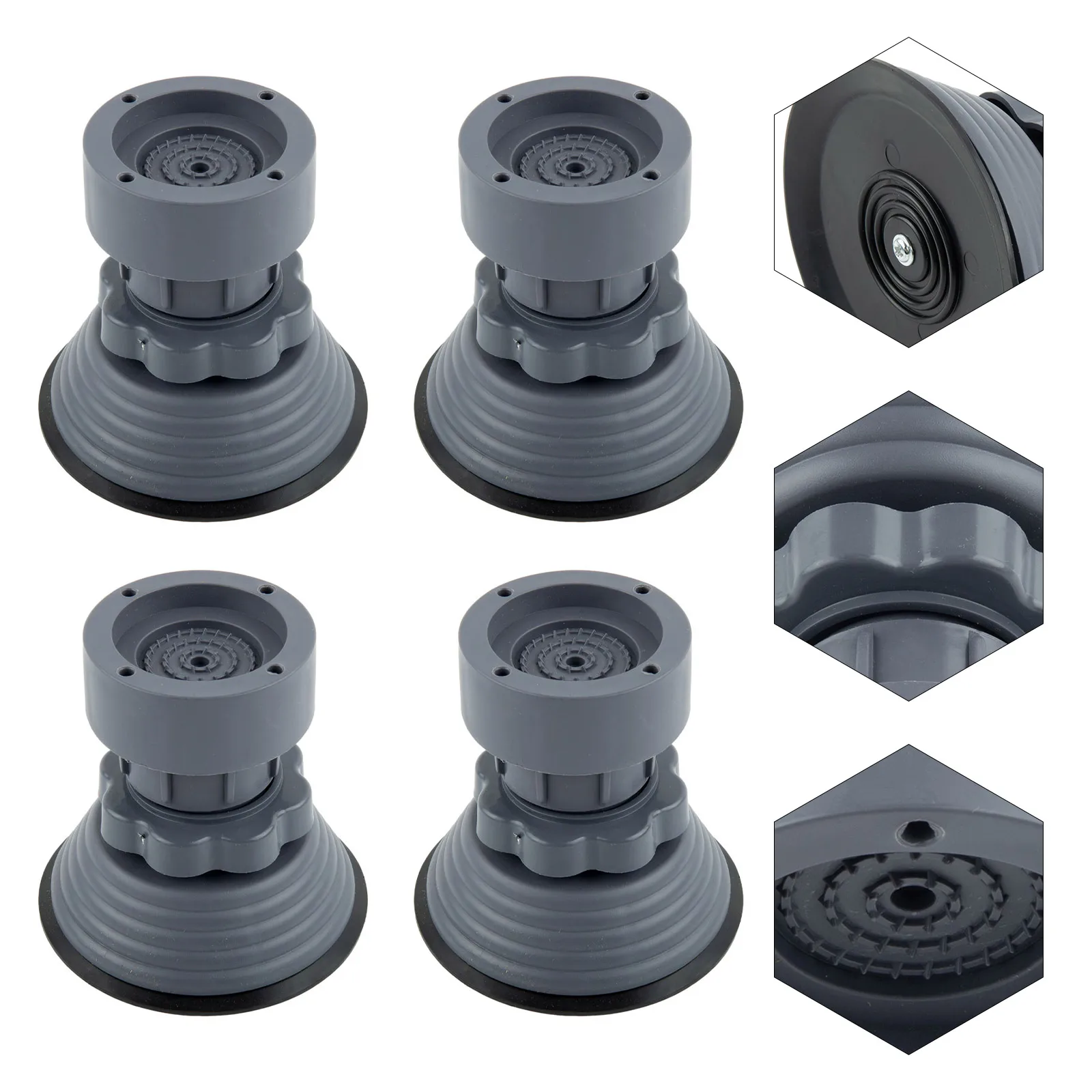 2022 قدم منصات غسالة مقاوم للماء عجلة الأسطوانة 4 قطعة المضادة للانزلاق التخميد موجة حماية القدم ألياف الراتنج