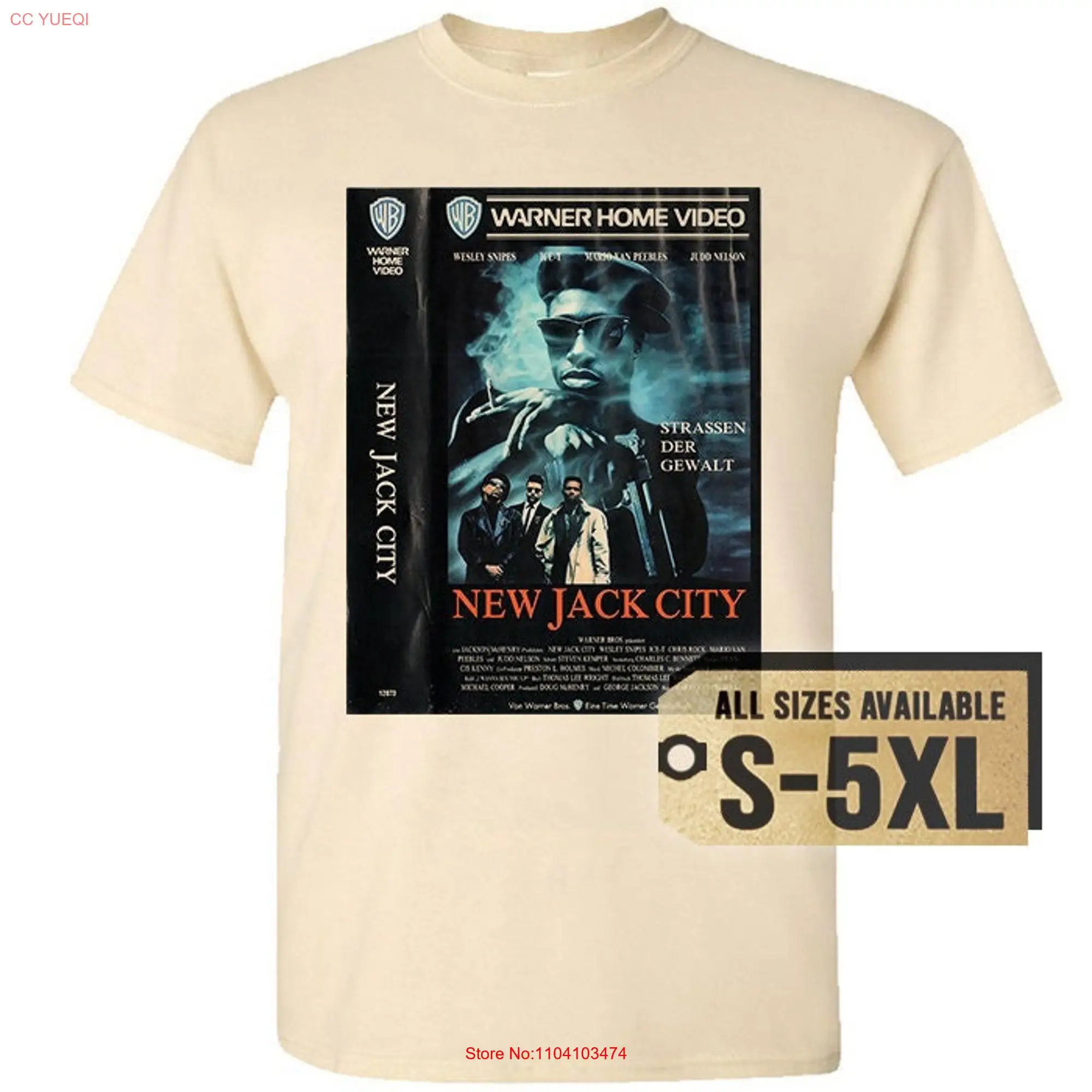 New Jack City V2 Natural White Gray Vintage Men T Shirt all sizes S 5XL Film long or short sleeves