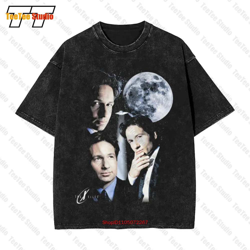 

Mulder Moon Black, Fox Mulder X-Files, The X File Vintage Oversized T-Shirt Z5MM