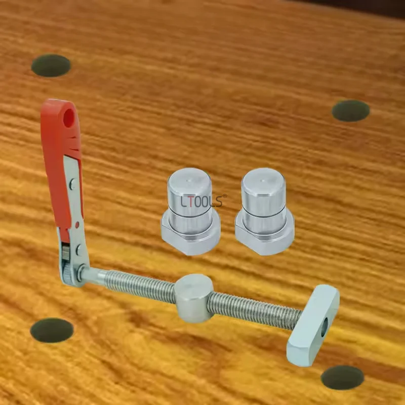 Woodworking Desktop Vise Tenon Fast Fixing and Locking Accessory Tool Stainless Steel Ratchet CNC Clamping Auxiliary Artifact