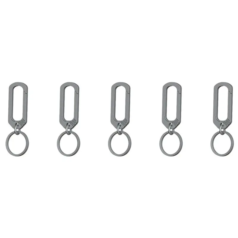 LICE-5X Titanium Buckle Keychain Titanium Alloy Creative Simplicity Buckles Camping Accessories Outdoor Pocket Tool