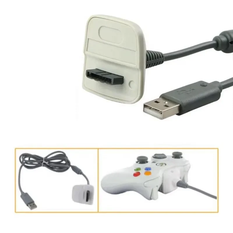 كابل شحن USB بطول 1.5 متر لوحدة تحكم Xbox 360 اللاسلكية، شاحن عصا التحكم، سلك كابل الألعاب