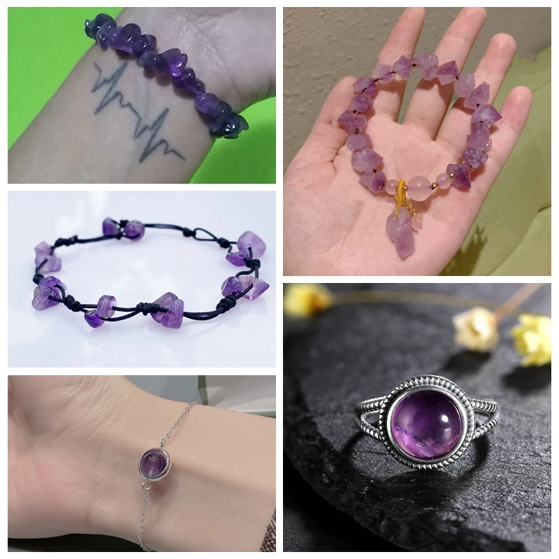 Natural Amethyst Stone Beads Purple Quartzs Crystal Irregular Multiple size Loose Beads For Jewelry Making DIY Necklace Bracelet