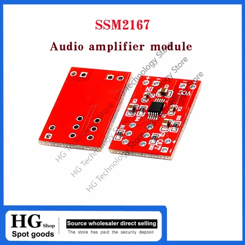 5PCS/Lot SSM2167 Voice compressor microphone front stage module audio   DC 3V-5Vamplifier red board
