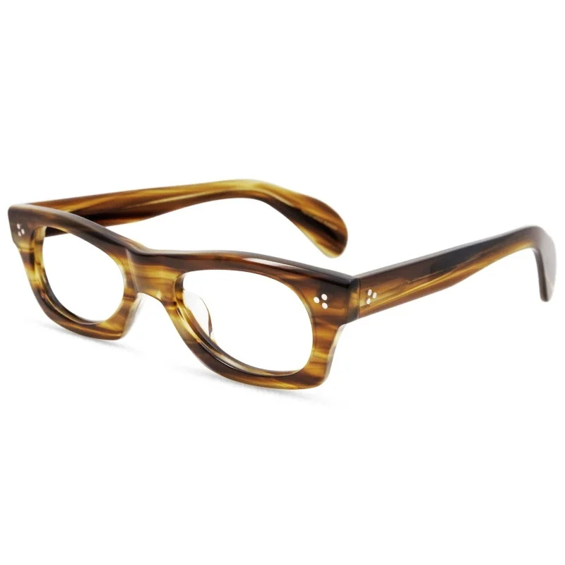 Belight 광학 빈티지 미니 둥근 모양 두꺼운 수제 아세테이트 레트로 빈티지 안경 처방 렌즈 9638