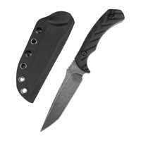 TRSKT M390 Knife,US Tactical Knives,Outdoor Survival Knife Cool Camping Knife,Unboxing Edc Tool Black Stonewash Blade G10 Handle