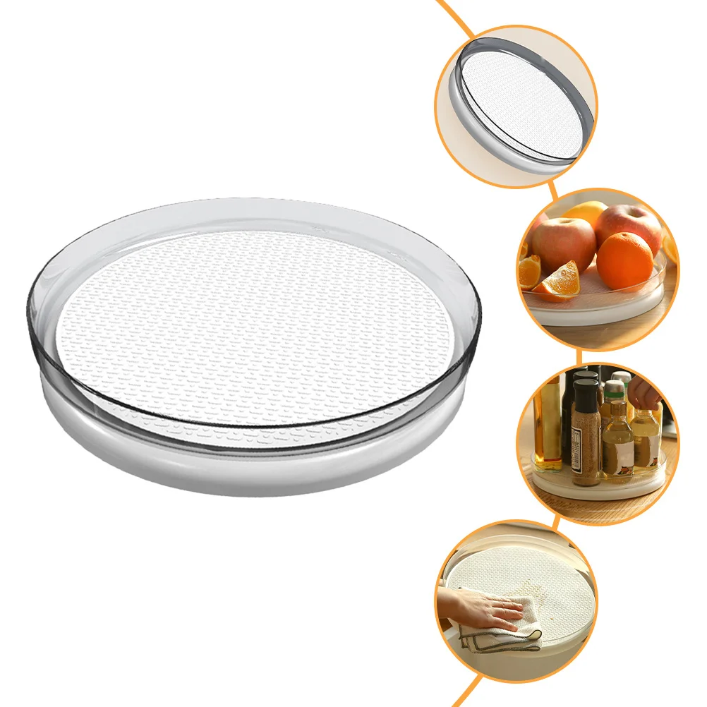 

Rotating Turntable Organizer Kitchen Spice Storage Multifunctional Condiment Holder Household Sundries Rack Round