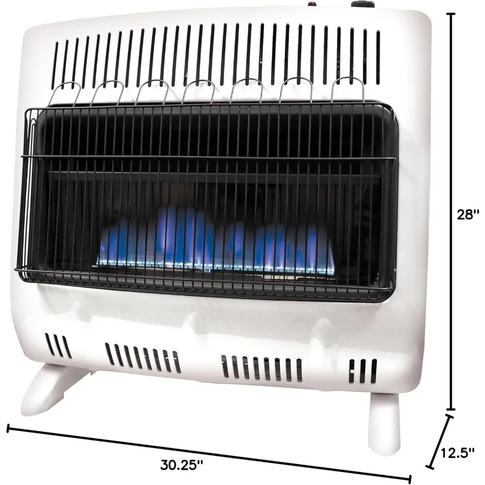 Vent Free Blue Flame Dual Fuel Heater 30000 BTU Natural Gas Propane 3