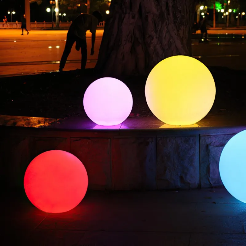 Outdoor LED Garden Ball Lights Remote Control Floor Street Lawn Lamp Pool Wedding Party Holiday Home Decor Lightings Waterproof