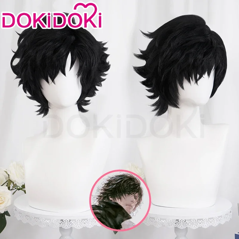 IN STOCK Clive Rosfield Wig Game Final Fantasy XVI Cosplay Wig DokiDoki Clive Rosfield Men Black Short Hair Free Wig Cap