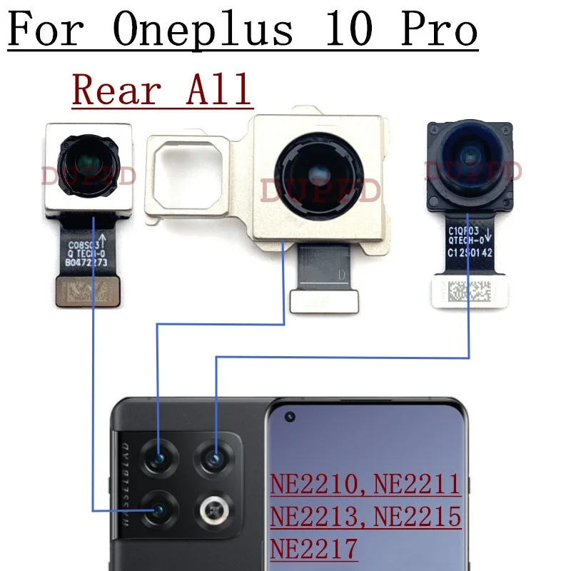 Rear Camera For OnePlus 1+ 11 10T 10R 9R 9RT 8T 9 8 10 Pro Original Full Set Back Main Wide Camera Module Flex Spare Parts